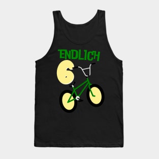 Endlich 6 BMX Fahrrad Kinder Geburtstag Jungen Tank Top